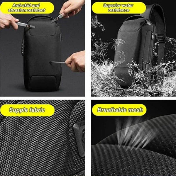 USB Charging Sport Sling Anti-Theft Shoulder Bag