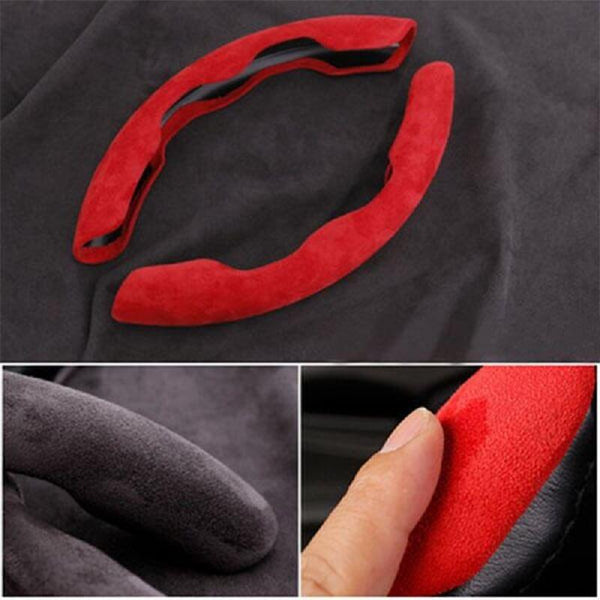 Car Anti-Skid Plush Steering Wheel Cover(2PCS)